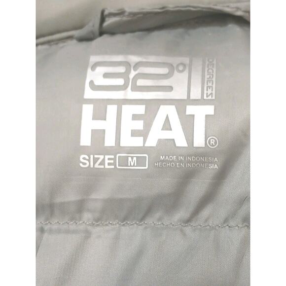 32 Degrees Heat Ultra Light Puffer Vest Size M Lt Sage Green Packable Gorp Sport - Picture 7 of 9